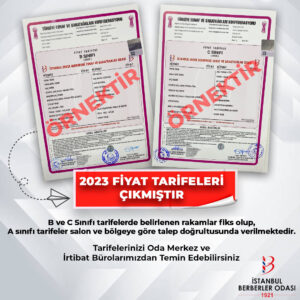 2023 Yılı Fiyat Tarifeleri Çıkmıştır